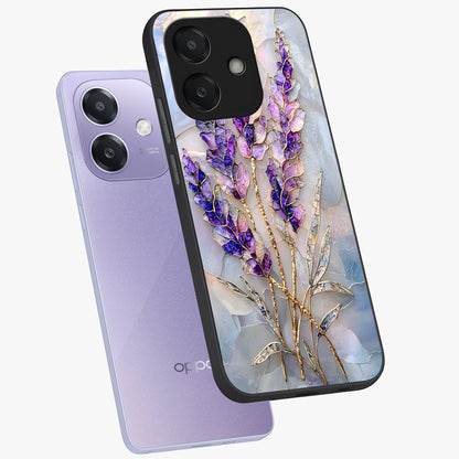 Lavender Dream Glow Glass Case displayed in angled mockup highlighting dreamy purple glow design with soft artistic style.