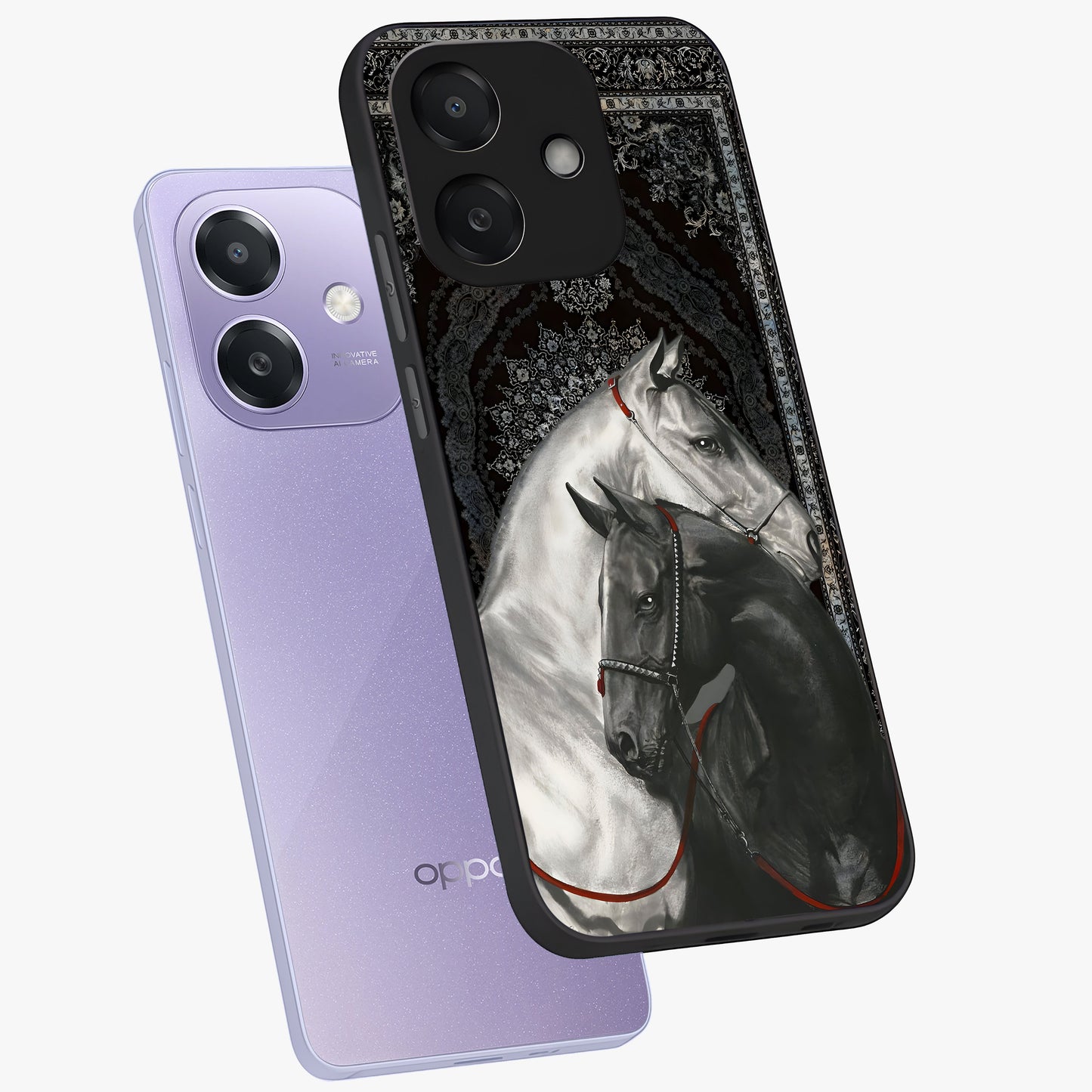 Majestic Ride Legacy Glass Case displayed in angled mockup highlighting sleek vehicle design with bold racing aesthetic.