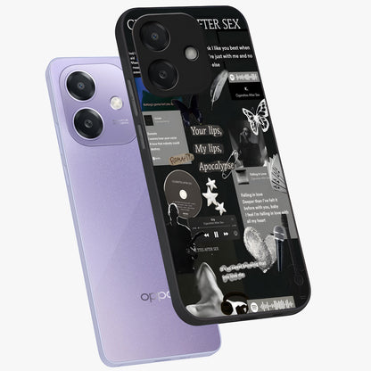 Midnight Love Echo Glass Case displayed in angled mockup highlighting elegant love inspired design with deep aesthetic style.