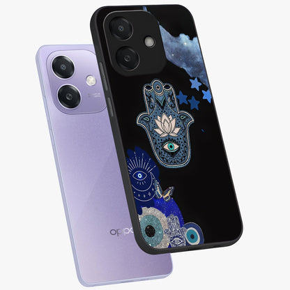 Mystic Hand Aura Glass Case displayed in angled mockup highlighting magical aura design with spiritual aesthetic style.