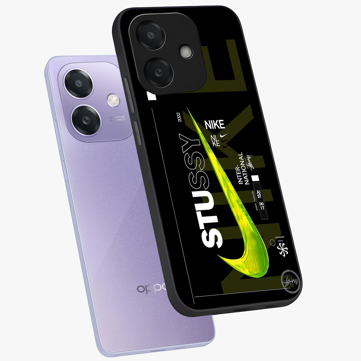 Neon Street Edition Glass Case displayed in angled mockup highlighting vibrant urban design with bold street aesthetic.