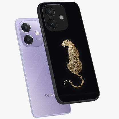Regal Leopard Glass Case displayed in angled mockup highlighting powerful animal illustration with stylish wild aesthetic.