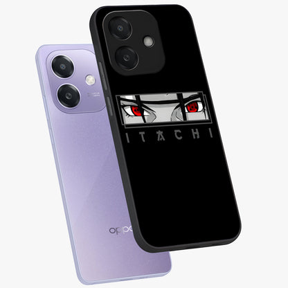Scarlet Gaze Dominance Glass Case displayed in angled mockup highlighting intense visual design with bold scarlet aesthetic.