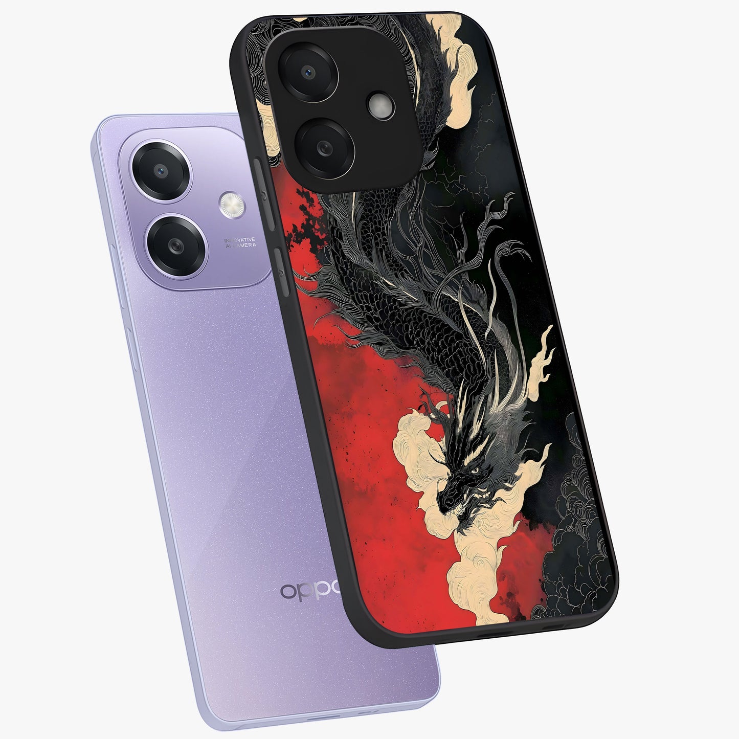 Shadow Dragon Fury Glass Case displayed in angled mockup highlighting powerful dragon illustration with dark fantasy aesthetic.