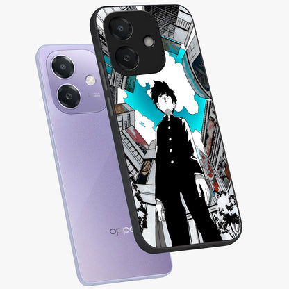Silent Psychic Awakening Glass Case displayed in angled mockup highlighting spiritual awakening design with cosmic aesthetic.