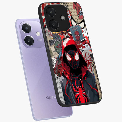 Spider Collage Street Glass Case displayed in angled mockup highlighting dynamic street style collage design with comic aesthetic.