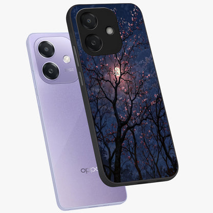 Twilight Sakura Serenade Glass Case displayed in angled mockup highlighting delicate sakura flower design with dreamy aesthetic.