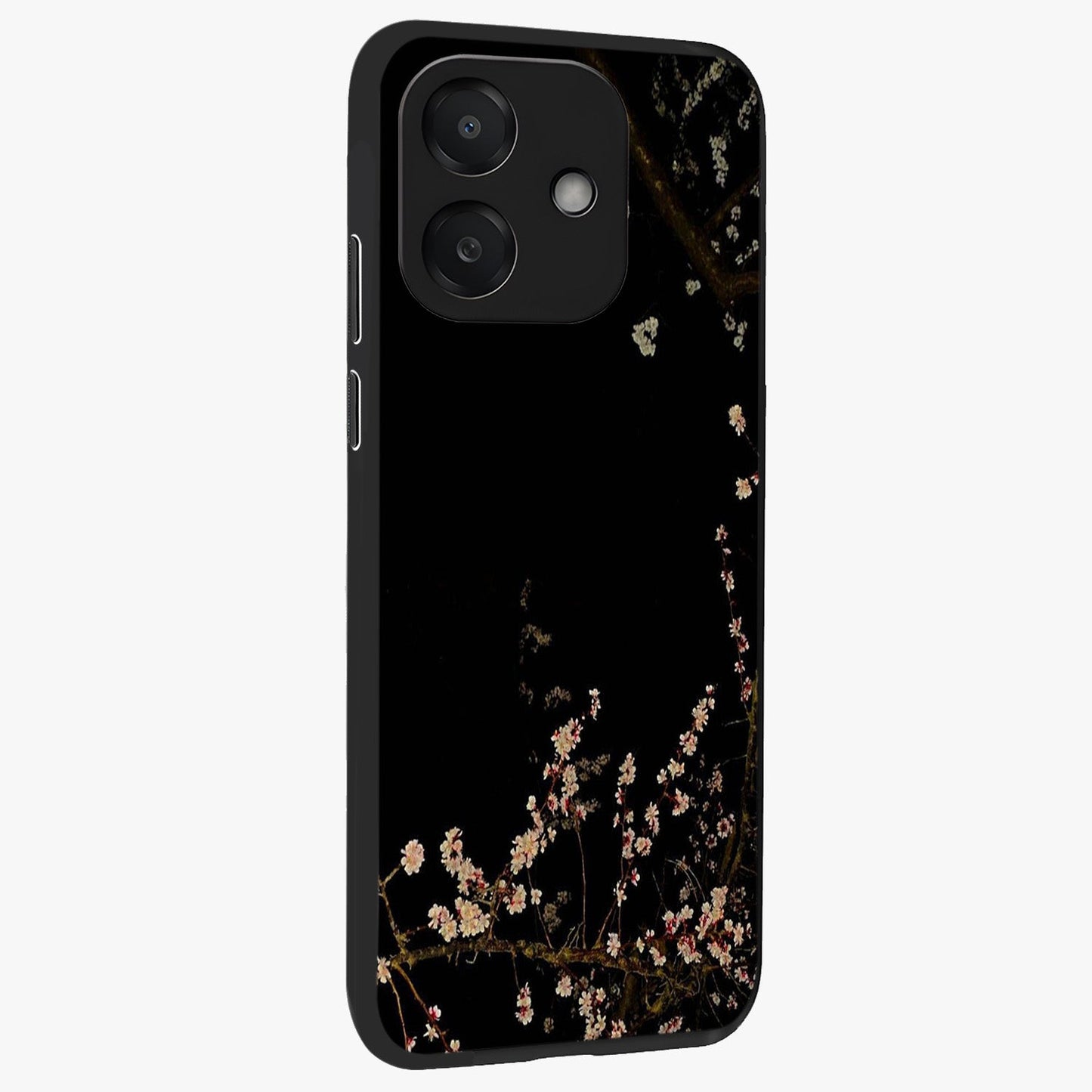Petal Moon Light With Custom Name Glass Case upright view showcasing elegant floral moon artwork with personalized aesthetic.