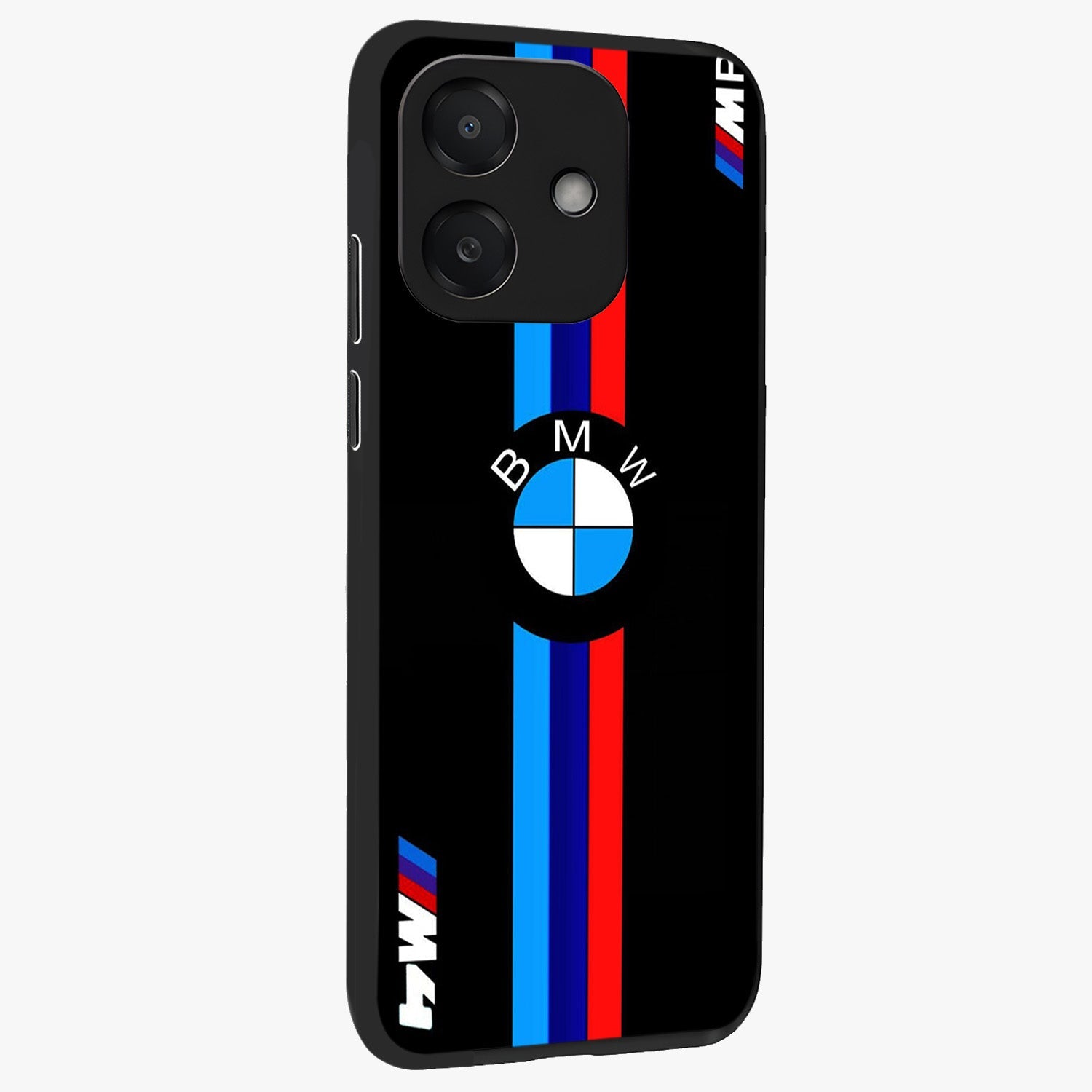 Turbo BMW Beast Glass Case upright view showcasing powerful car artwork with modern motorsport theme.