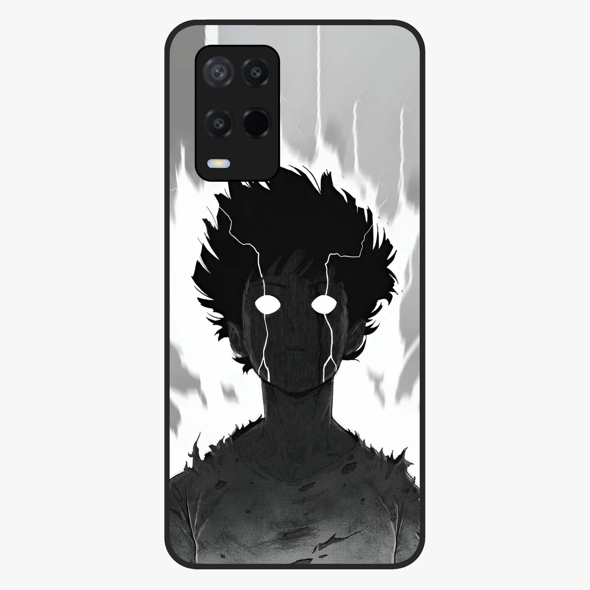Awakened Inner Rage Glass Case showing flat back view with intense artistic artwork and glossy glass finish.
