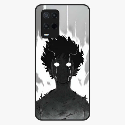 Awakened Inner Rage Glass Case showing flat back view with intense artistic artwork and glossy glass finish.