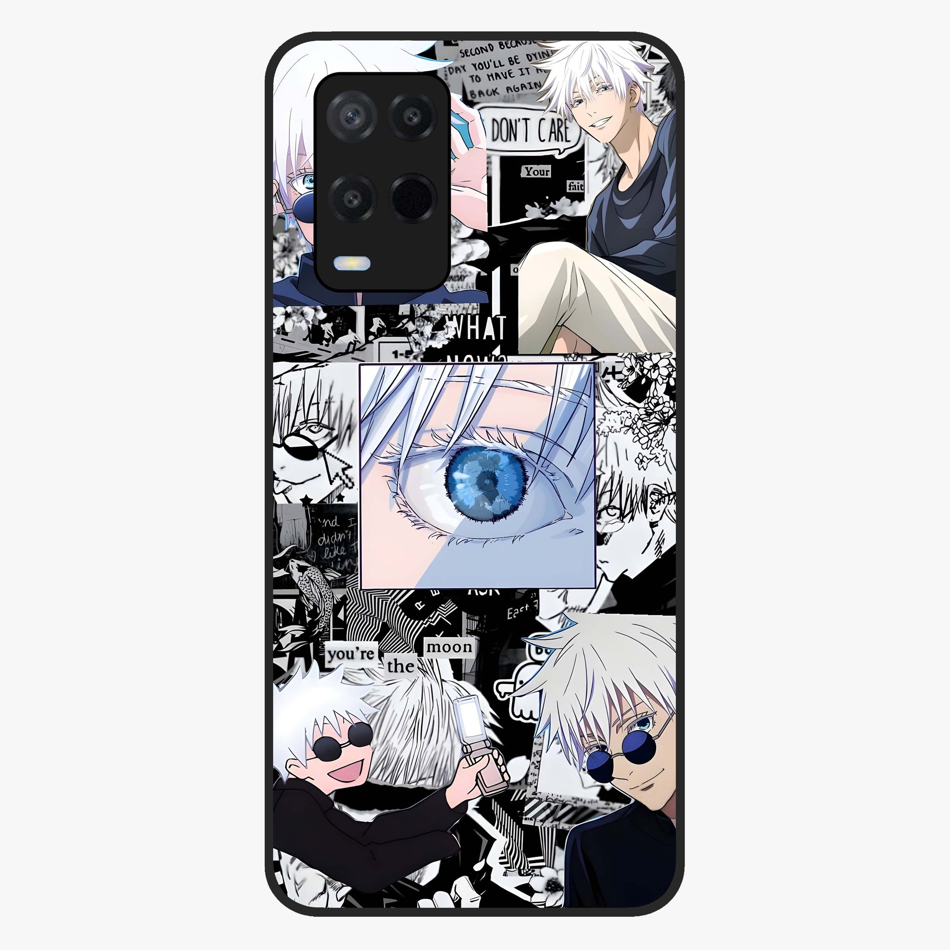 Infinity Sorcerer Chaos Glass Case showing flat back view with mystical sorcerer themed artwork and glossy glass finish.