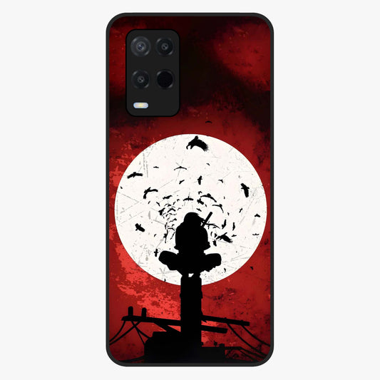 Itachi Limited Edition Naruto Anime Glass Case showing flat back view with iconic anime character artwork and glossy glass finish.