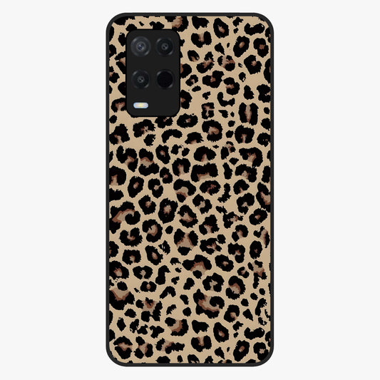 Savage Chic Pattern Glass Case showing flat back view with stylish patterned artwork and glossy glass finish.