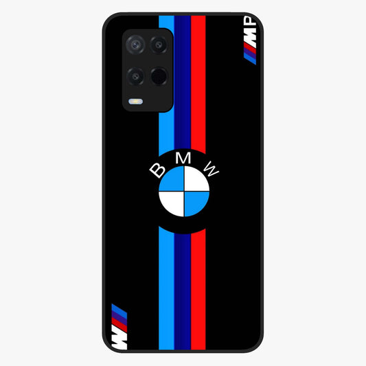 Turbo BMW Beast Glass Case showing flat back view with high performance sports car artwork and glossy glass finish.