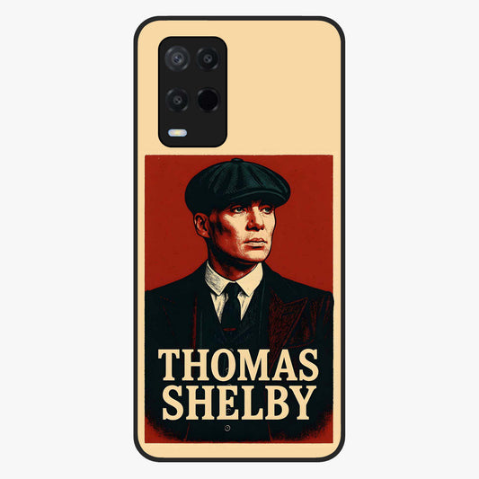 Vintage Mafia Authority Glass Case showing flat back view with bold vintage mafia inspired artwork and glossy glass finish.