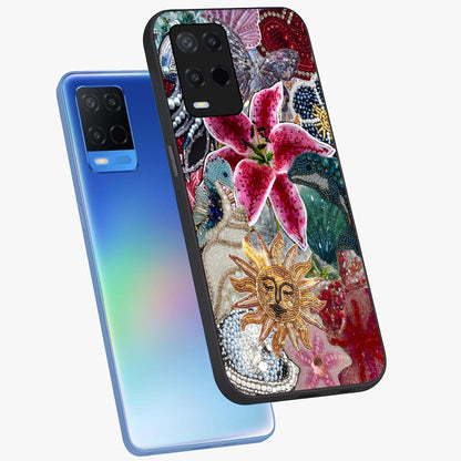 Beaded Garden Fantasy Glass Case displayed in angled mockup highlighting fantasy inspired floral bead pattern.