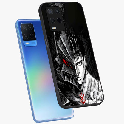 Berserker Blood Oath Glass Case displayed in angled mockup highlighting dark fantasy graphic design and powerful theme.