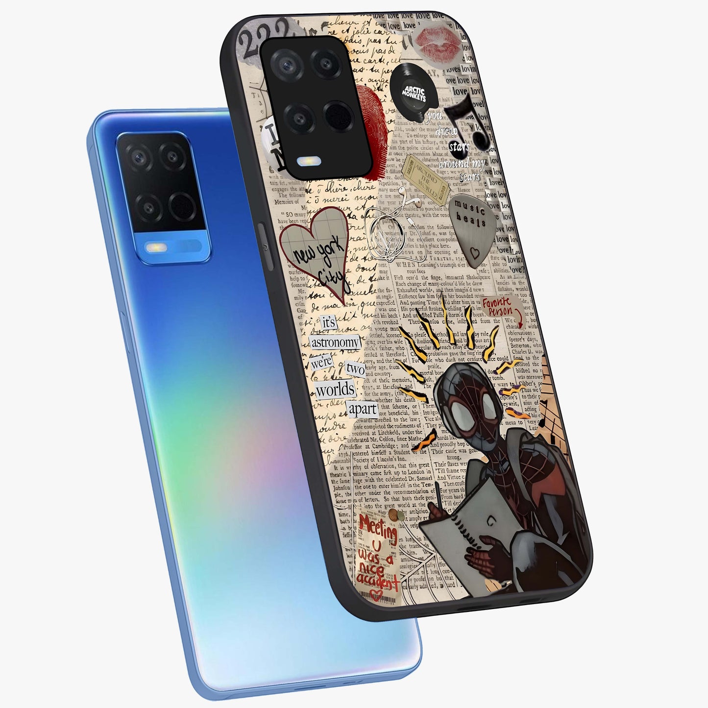 City Dream Sketch Glass Case displayed in angled mockup highlighting minimal city illustration with aesthetic sketch style.