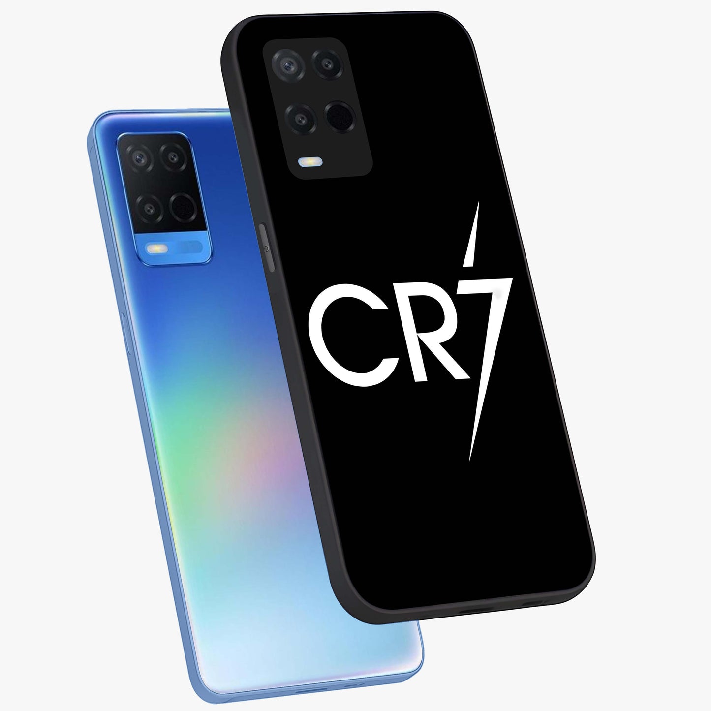 Cr7 Elite Strike Glass Case displayed in angled mockup highlighting powerful sports graphic with bold athletic theme.