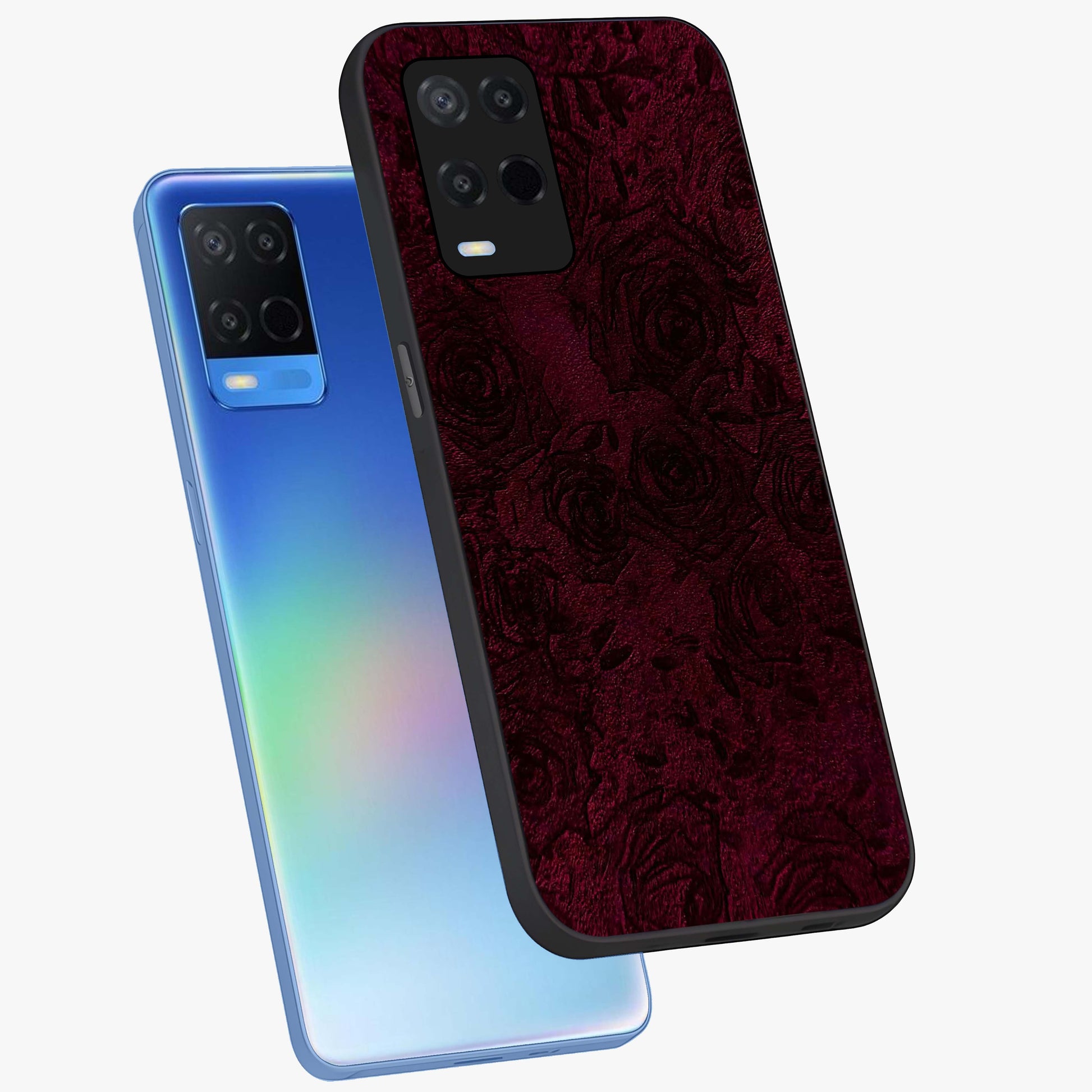 Crimson Fade Flow Glass Case displayed in angled mockup highlighting smooth gradient design with modern aesthetic style.