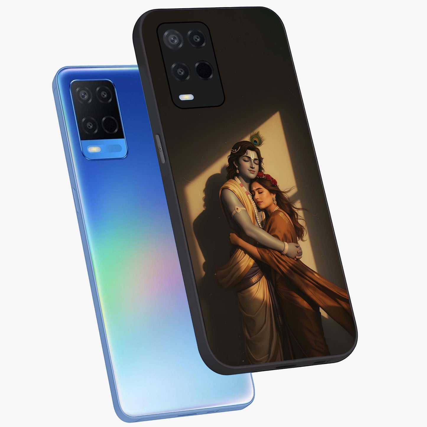Divine Eternal Love Glass Case displayed in angled mockup highlighting elegant divine inspired design with peaceful aesthetic.