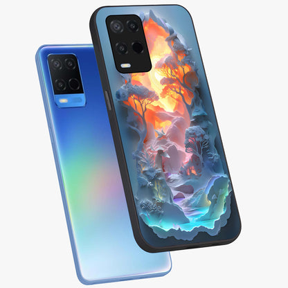 Glow Forest Portal Glass Case displayed in angled mockup highlighting mystical forest design with magical glowing aesthetic.