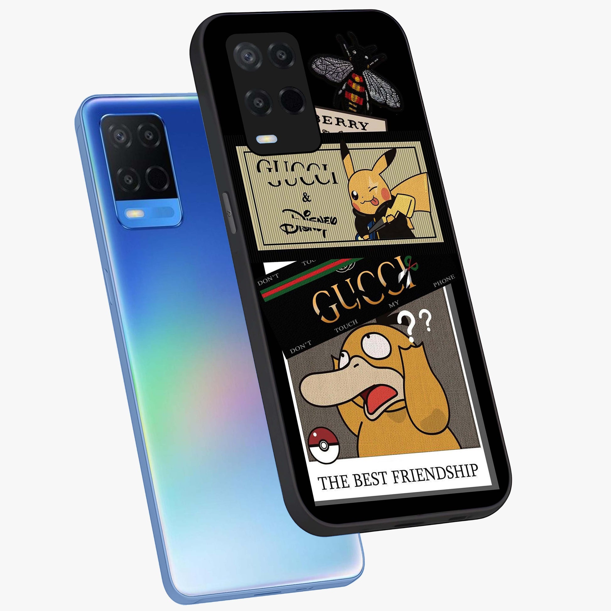 Gucci Play Mashup Glass Case displayed in angled mockup highlighting stylish fashion mashup design with bold aesthetic.