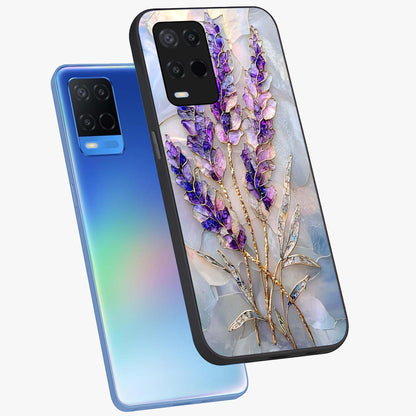 Lavender Dream Glow Glass Case displayed in angled mockup highlighting dreamy purple glow design with soft artistic style.