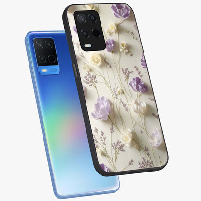 Lilac Breeze Harmony Glass Case displayed in angled mockup highlighting calm lilac breeze design with soothing aesthetic style.