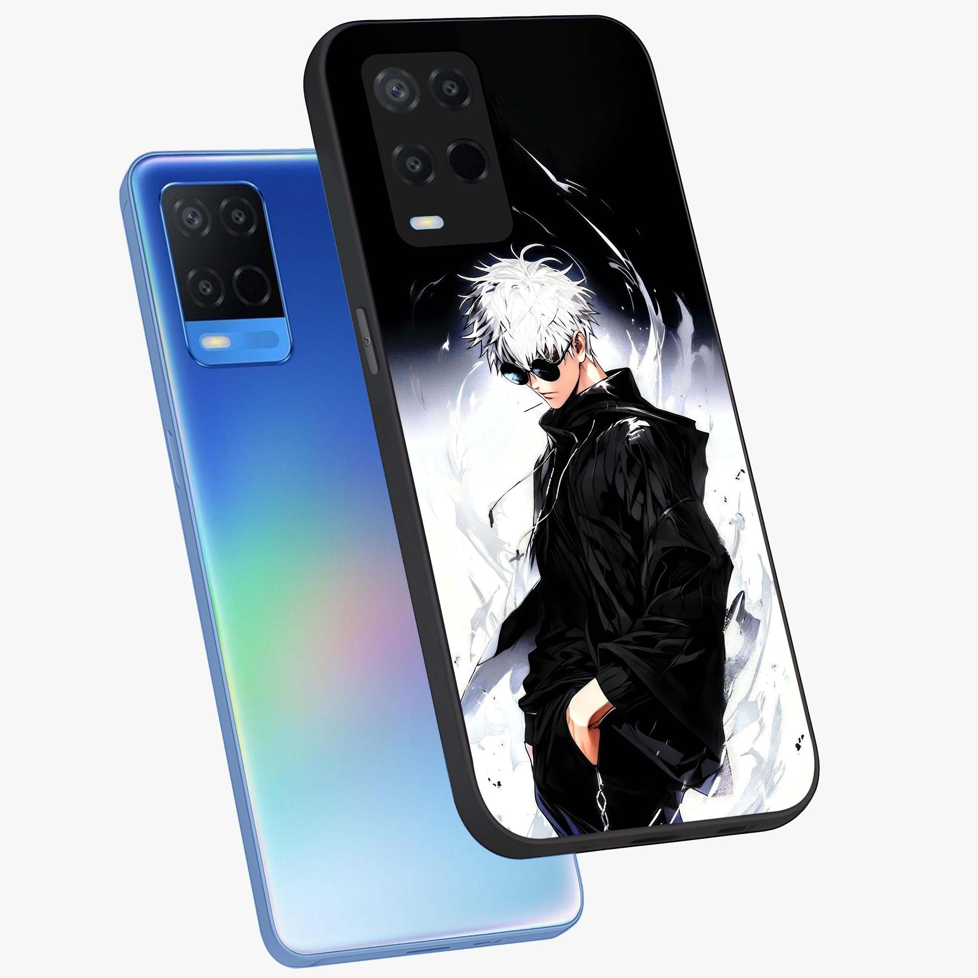 Limitless Shadow King Glass Case displayed in angled mockup highlighting dramatic dark hero design with intense aesthetic.