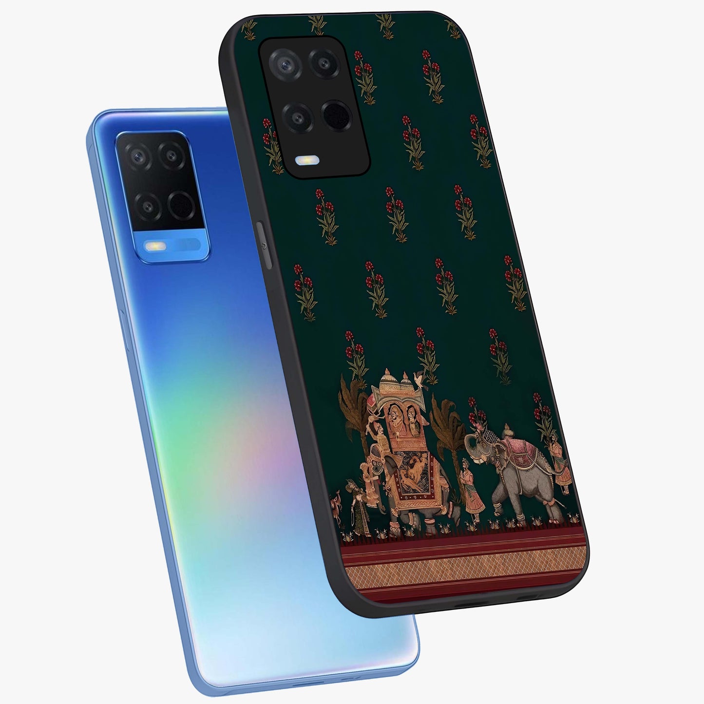 Macmerise Glass Case displayed in angled mockup highlighting trendy graphic design with sleek aesthetic style.