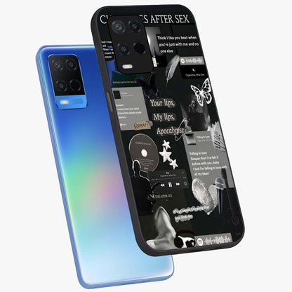 Midnight Love Echo Glass Case displayed in angled mockup highlighting elegant love inspired design with deep aesthetic style.
