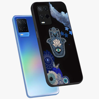 Mystic Hand Aura Glass Case displayed in angled mockup highlighting magical aura design with spiritual aesthetic style.