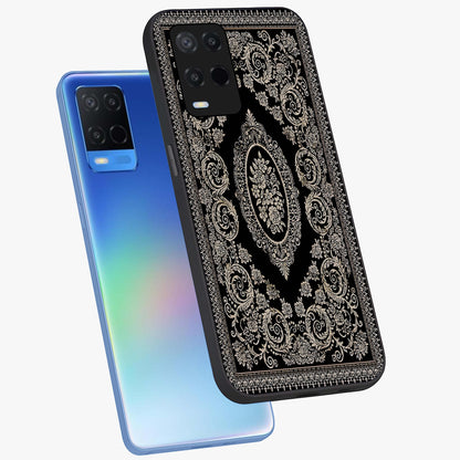 Noir Bloom Elegance Glass Case displayed in angled mockup highlighting refined flower design with stylish noir aesthetic.