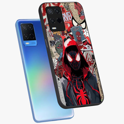 Spider Collage Street Glass Case displayed in angled mockup highlighting dynamic street style collage design with comic aesthetic.