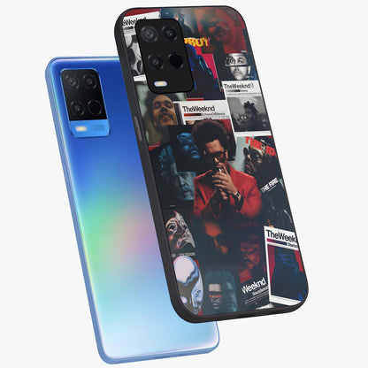 The Weeknd Glass Case displayed in angled mockup highlighting stylish pop culture inspired design with modern aesthetic.