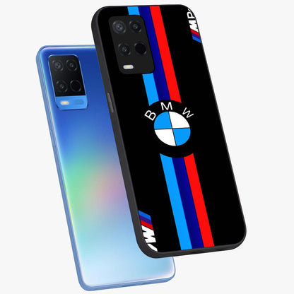 Turbo BMW Beast Glass Case displayed in angled mockup highlighting sleek racing car design with bold automotive aesthetic.