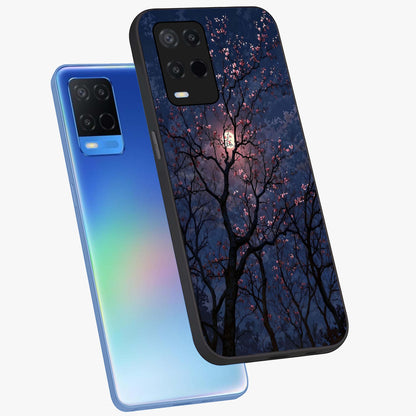 Twilight Sakura Serenade Glass Case displayed in angled mockup highlighting delicate sakura flower design with dreamy aesthetic.