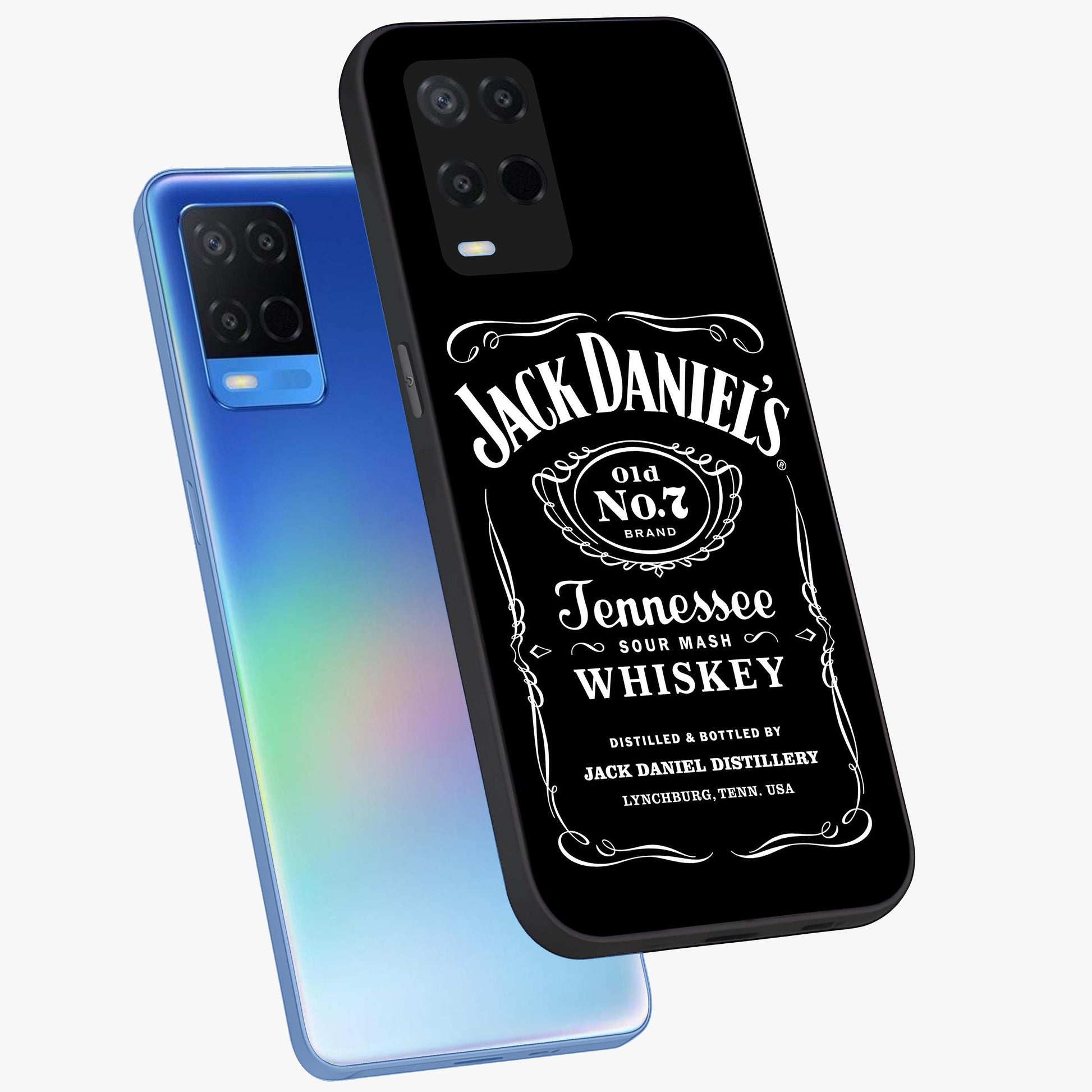 Vintage Whiskey Heritage Glass Case displayed in angled mockup highlighting retro beverage themed design with heritage aesthetic.