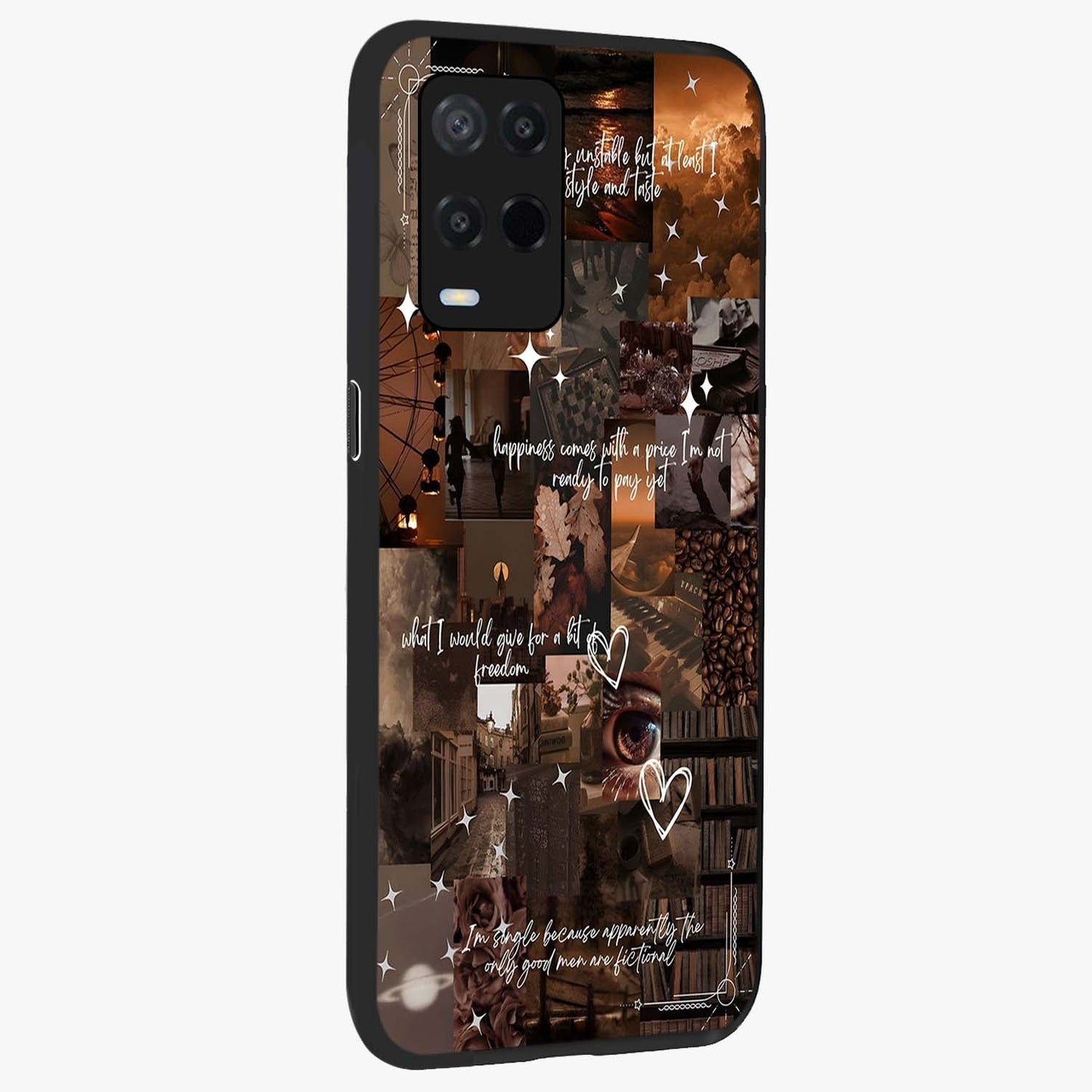 Bittersweet Aesthetic Chaos Glass Case upright view showcasing bold artistic chaos design with modern aesthetic style.