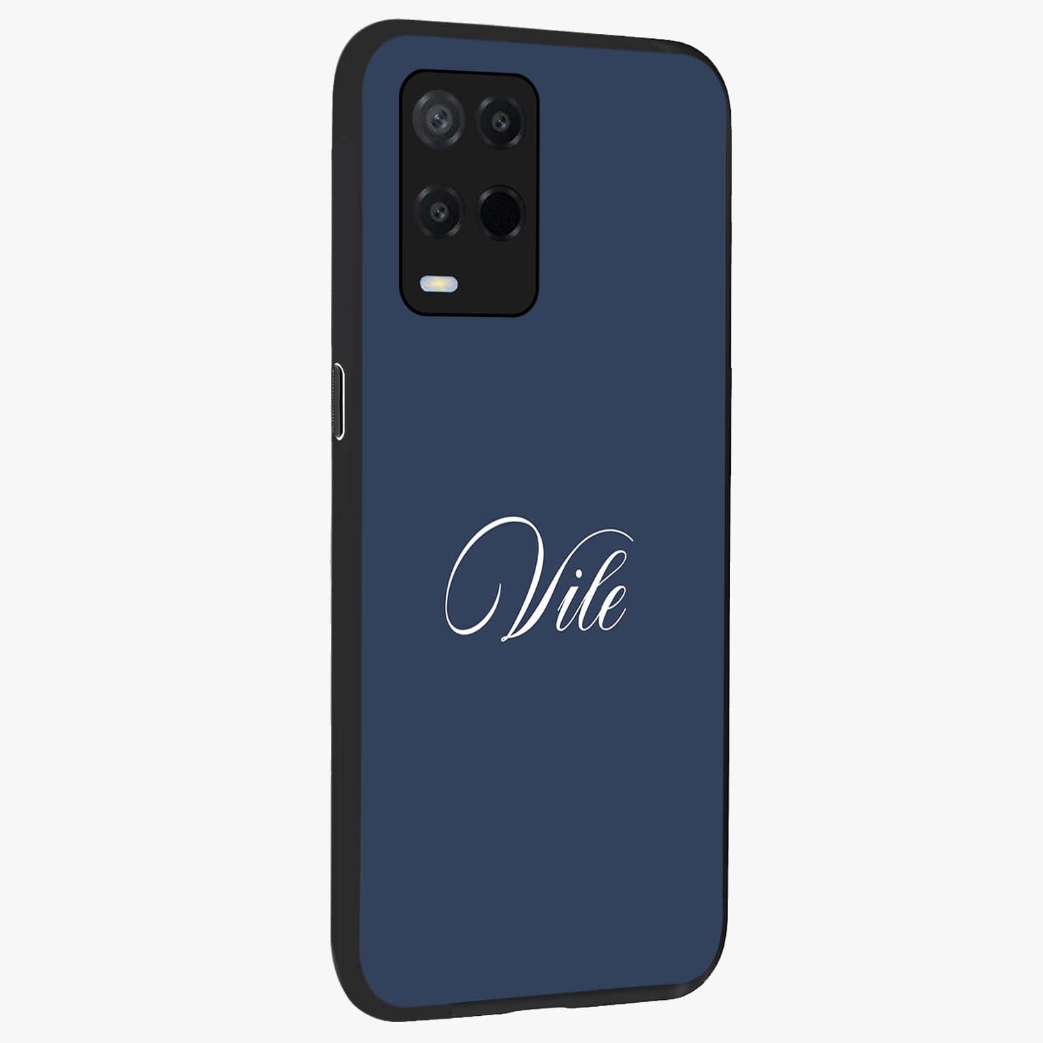 Blue Vintage Floral Pattern Glass Case displayed in angled mockup highlighting classic blue floral pattern and retro aesthetic design.