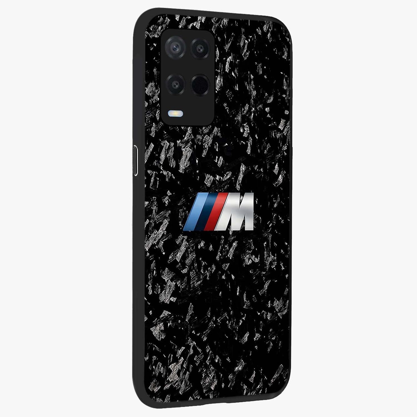 Carbon Speed Mark Glass Case upright view showcasing modern carbon speed graphic with bold automotive theme.