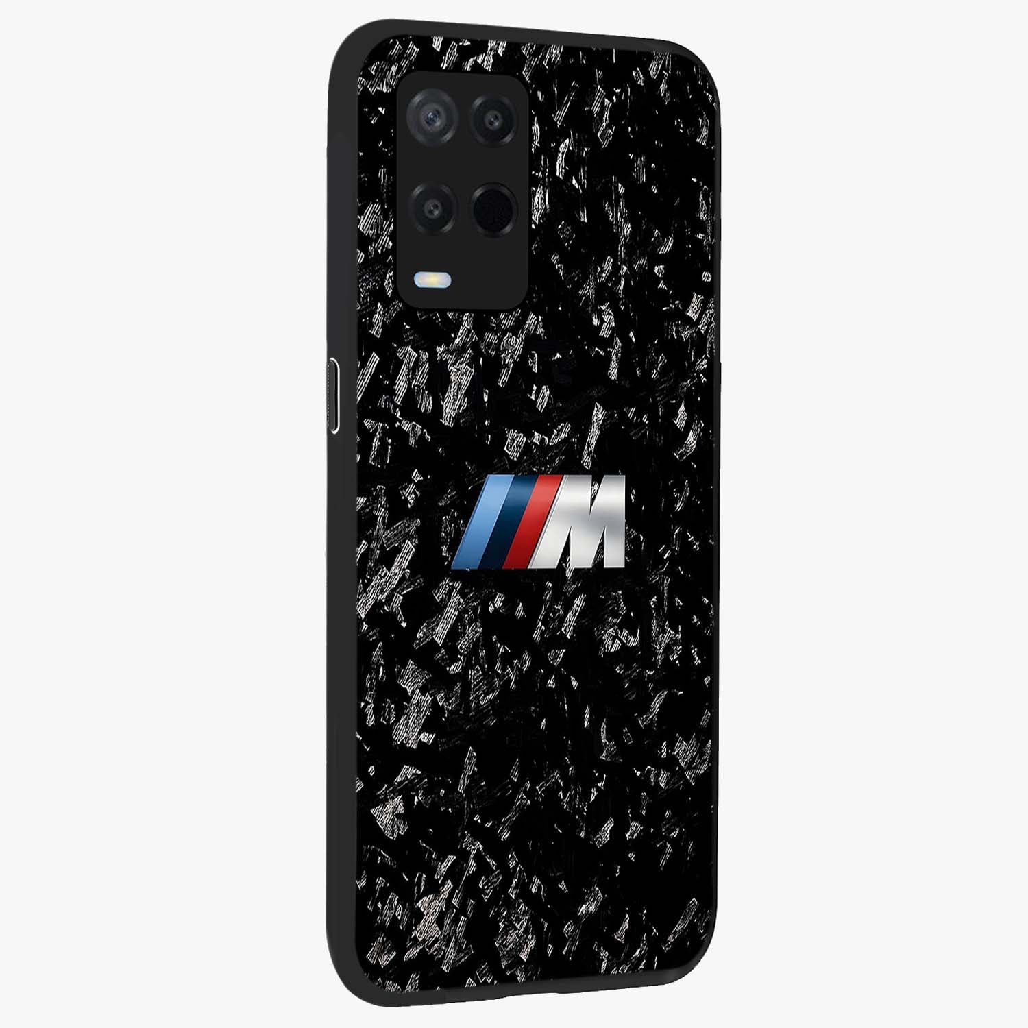 Carbon Speed Mark Glass Case upright view showcasing modern carbon speed graphic with bold automotive theme.