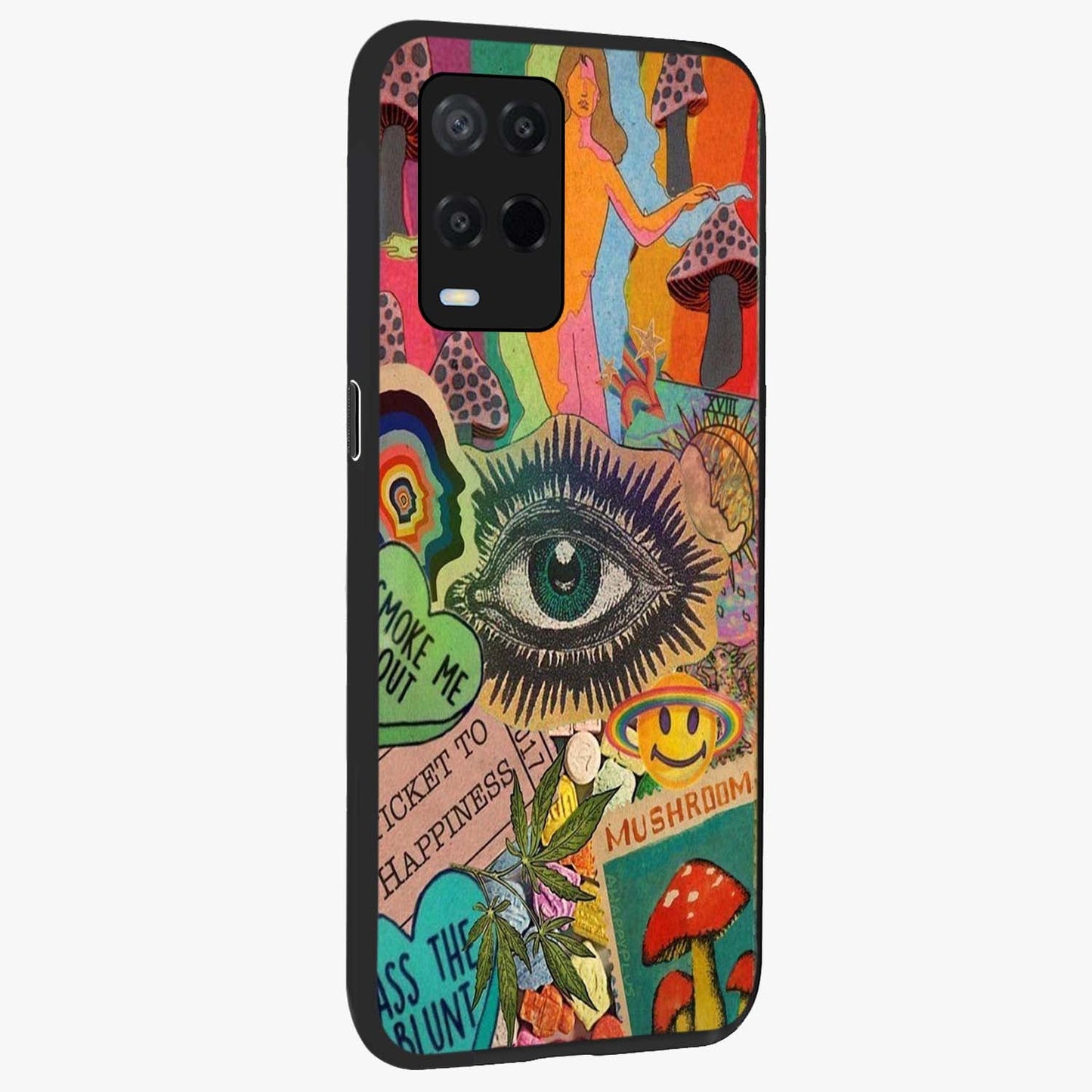 Mystic Eye Wonderland Glass Case upright view showcasing symbolic eye artwork with mysterious fantasy theme.