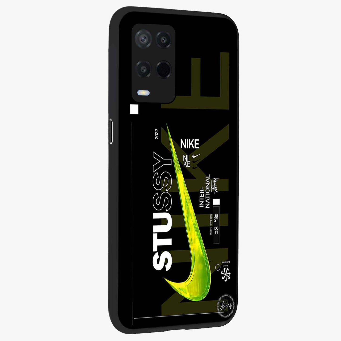 Neon Street Edition Glass Case upright view showcasing colorful neon artwork with modern street culture theme.