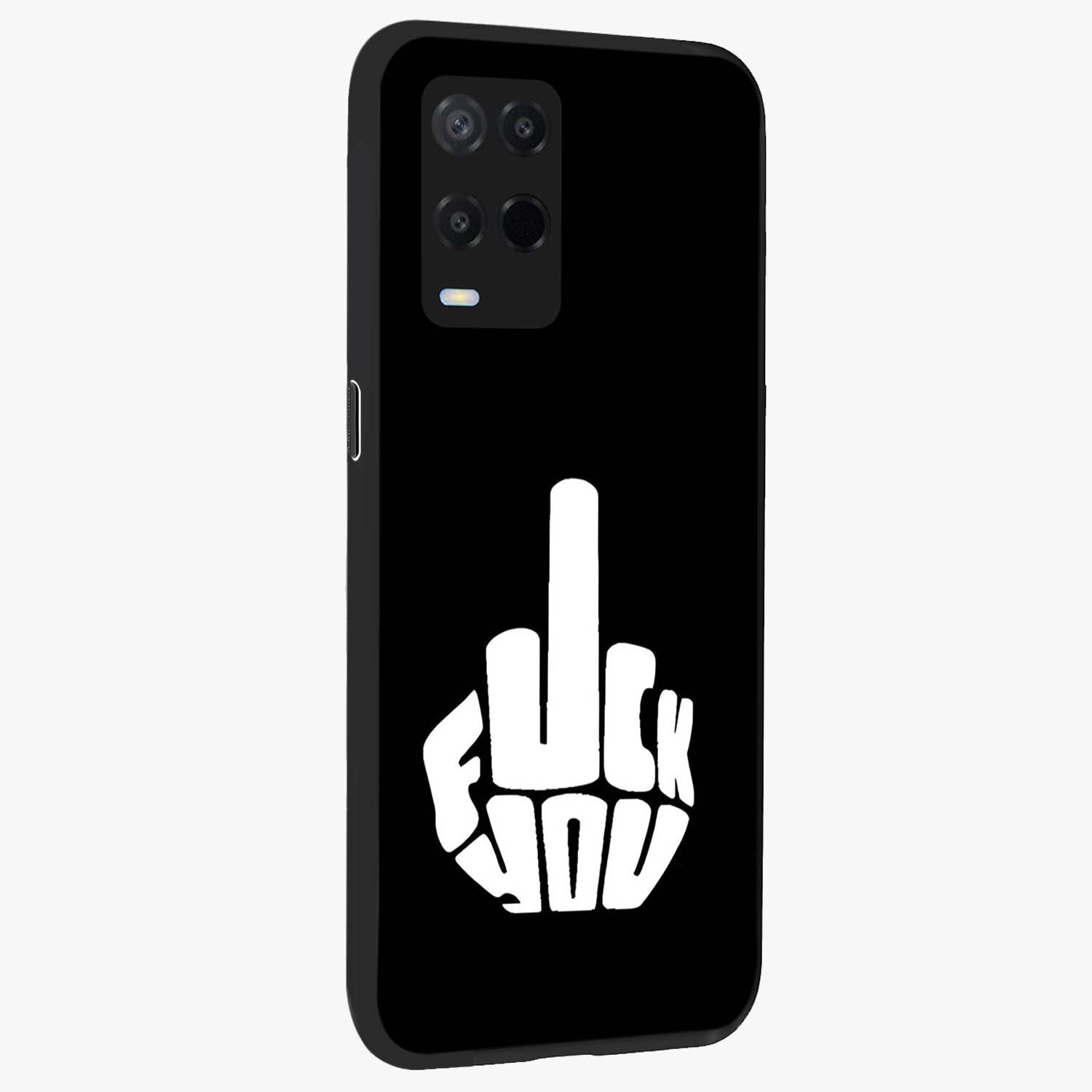 Rebel Mode On Glass Case upright view showcasing striking statement artwork with bold rebellious theme.