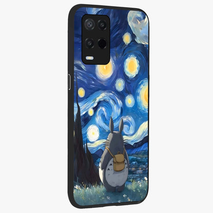 Totoro In Van Gogh Art Glass Case upright view showcasing creative character artwork with painterly artistic theme.