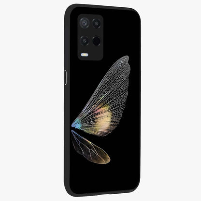 Whispers Of Wings Glass Case upright view showcasing elegant wing artwork with light airy theme.