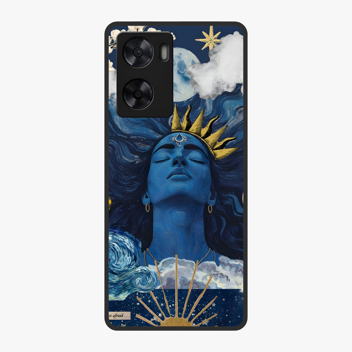 Aesthetic Lord Shiva Glass Case showing flat back view with divine Shiva artwork and glossy glass finish.